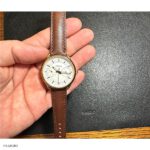 Classic Brown Cow Leather Watch Strap 19mm - Image 3