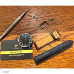 Premium Epsom Calf Leather Watch Strap, Black, 22mm - Image 2
