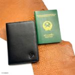 NAPA Láng Smooth Black Leather Passport Holder