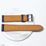 High-End Watch Strap in Black Epsom Calf Leather, Flat Thin Style, 18mm - Image 2