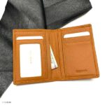 Gentle Soft Yellow Cowhide Leather Card Holder - Image 3