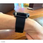 Classic Thin Flat Black Leather Watch Strap, Size 22mm - Image 2