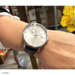 TOPHILL Navy Blue Crocodile Leather Watch Strap in Classic Style