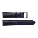 Classic Black Leather Watch Strap 19mm