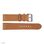 Vintage Style Yellow Cow Leather Watch Strap Thread Size 20mm - Image 3