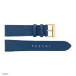 Premium Calfskin EPSOM Blue Flat Slim Watch Strap 18mm - Image 4