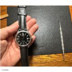 Classic Black Leather Watch Strap 19mm - Image 5