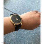 Classic Black Cow Leather Watch Strap 18mm - Image 3