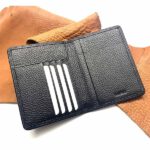 Soft and Durable Black PEBBLE Leather Passport Holder - Image 3