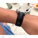 Bulova Black Crocodile Leather Classic Watch Strap - Image 3
