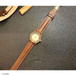 Classic Brown Leather Watch Strap with White Stitching 18mm - Image 4
