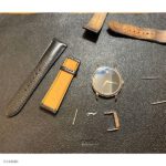 Classic Black Leather Watch Strap 19mm - Image 3