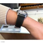Premium Epsom Calf Leather Watch Strap in Midnight Green, Slim Flat Style, Size 18mm - Image 4