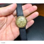 Classic Thin Flat Black Leather Watch Strap, Size 22mm - Image 4