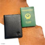 Soft and Durable Black PEBBLE Leather Passport Holder
