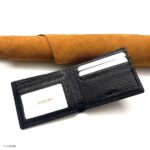 Men's Pebbled Leather Wallet 1 – Soft, Durable, Compact, Black - Image 2