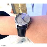 Classic Black Leather Watch Strap 19mm - Image 2