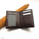 Standing Men's Leather Wallet GENTLE Soft, Brown, Large Size - Image 2