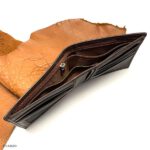 Men's ONELINE Cowhide Leather Wallet – Soft, Brown, Large Size - Image 3