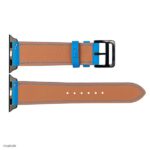 Apple Watch Band 41mm 40mm 38mm Premium Epsom Leather Dark Blue - Image 5
