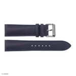 Navy Blue Leather Watch Strap Classic Style 22mm
