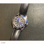 Navy Blue Leather Watch Strap Classic Style 22mm - Image 2