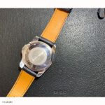 Navy Blue Leather Watch Strap Classic Style 22mm - Image 3