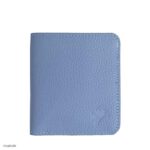 Multi Soft Leather Card Holder in Light Blue