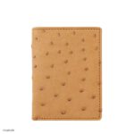 Turmeric Yellow Supple Ostrich Leather Card Holder