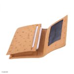 Turmeric Yellow Supple Ostrich Leather Card Holder - Image 3