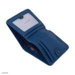 Multi Card Holder Wallet in Soft Cow Leather, Deep Blue - Image 3