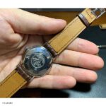 OMEGA Watch Strap in Brown Crocodile Leather, Classic Flat Style - Image 4