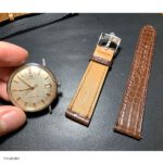 OMEGA Watch Strap in Brown Crocodile Leather, Classic Flat Style - Image 2