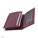 Red Supple Ostrich Leather Card Holder - Image 3
