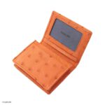 Orange Supple Ostrich Leather Card Holder - Image 2