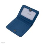 Multi Card Holder Wallet in Soft Cow Leather, Deep Blue - Image 2