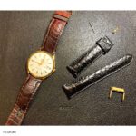 Classic Black Crocodile Leather OMEGA Watch Band - Image 2