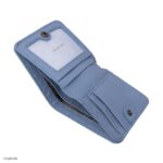Multi Soft Leather Card Holder in Light Blue - Image 3