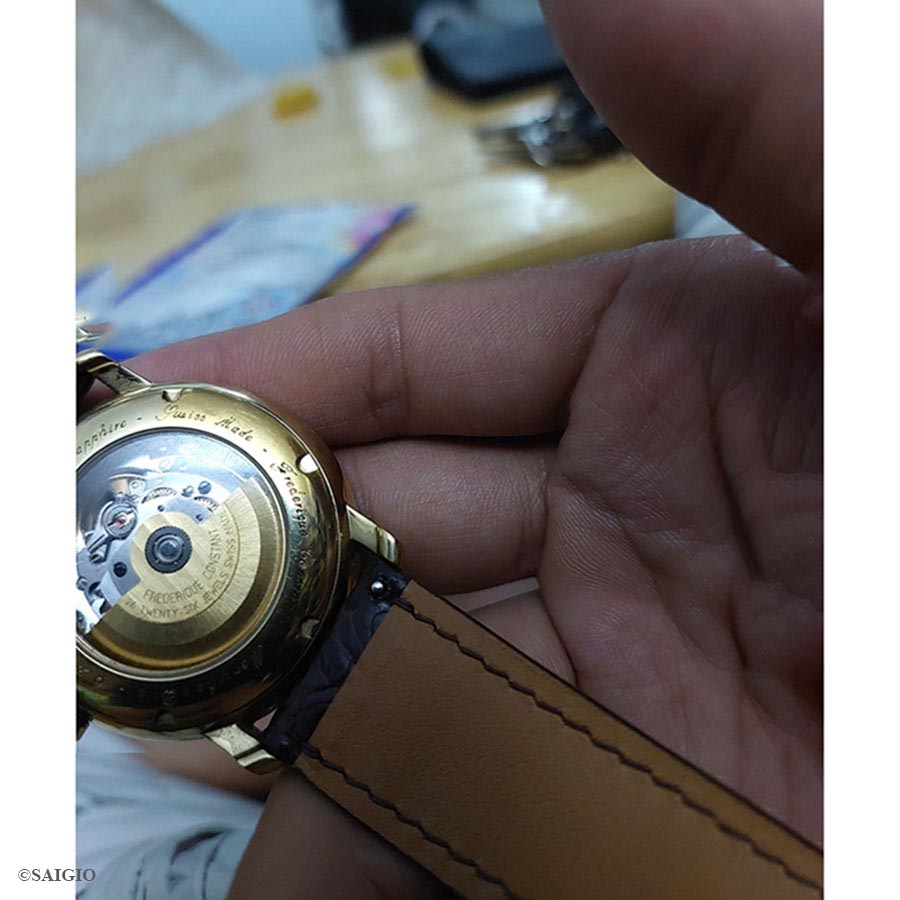 Dây Đồng Hồ FREDERIQUE CONSTANT Da Cá Sấu Màu Nâu Kiểu Cổ Điển - thay day dong ho frederique constant ca sau mau nau 7 -