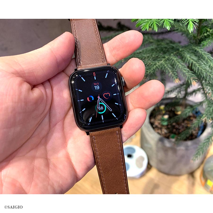 Dây Da Apple Watch SERIES 6 Da Bò Màu Nâu - day da apple watch series 6 size 49mm da bo mau nau 3 -