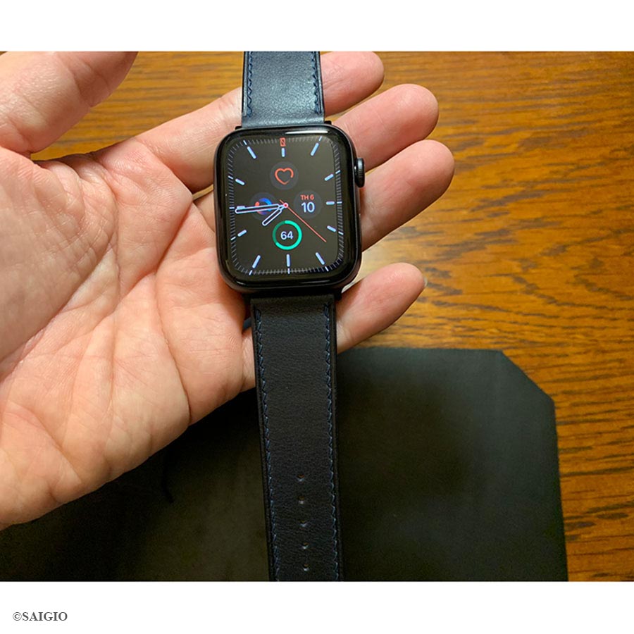 Dây Da Apple Watch SERIES 6 Da Bò Màu Xanh Navy - day da apple watch series 6 size 49mm da bo mau xanh navy 6 -