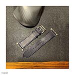 Apple Watch Leather Band 41mm 40mm 38mm Cow Leather Navy Blue - Image 2