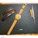 TISSOT Watch Band in Reddish Brown Crocodile Leather, Classic Flat Style - Image 3