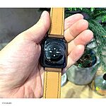 Apple Watch Leather Strap 49mm 45mm 44mm - Brown Cow Leather - Image 2