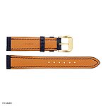 Classic Black Leather Watch Strap, 16mm - Image 4