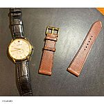 CANDINO Brown Leather Classic Flat Watch Strap