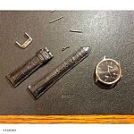 CITIZEN Watch Strap - Black Crocodile Leather, Classic Style - Image 2