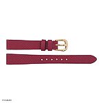 Premium Red Burgundy Calf EPSOM Leather Flat Slim Watch Band 12mm - Image 3