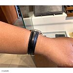 OMEGA Black Leather Classic Watch Strap - Image 4