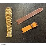 MARC JACOB Watch Strap – Brown Leather, Classic Flat Style with White Stitch - Image 3
